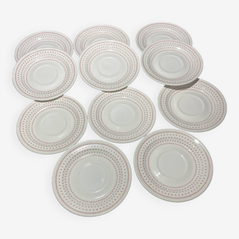 Set of eleven ceramic dessert plates from Gien
