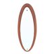 Oval wall mirror in teak, 1960s