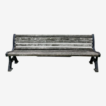 Banc de jardin public des années 50