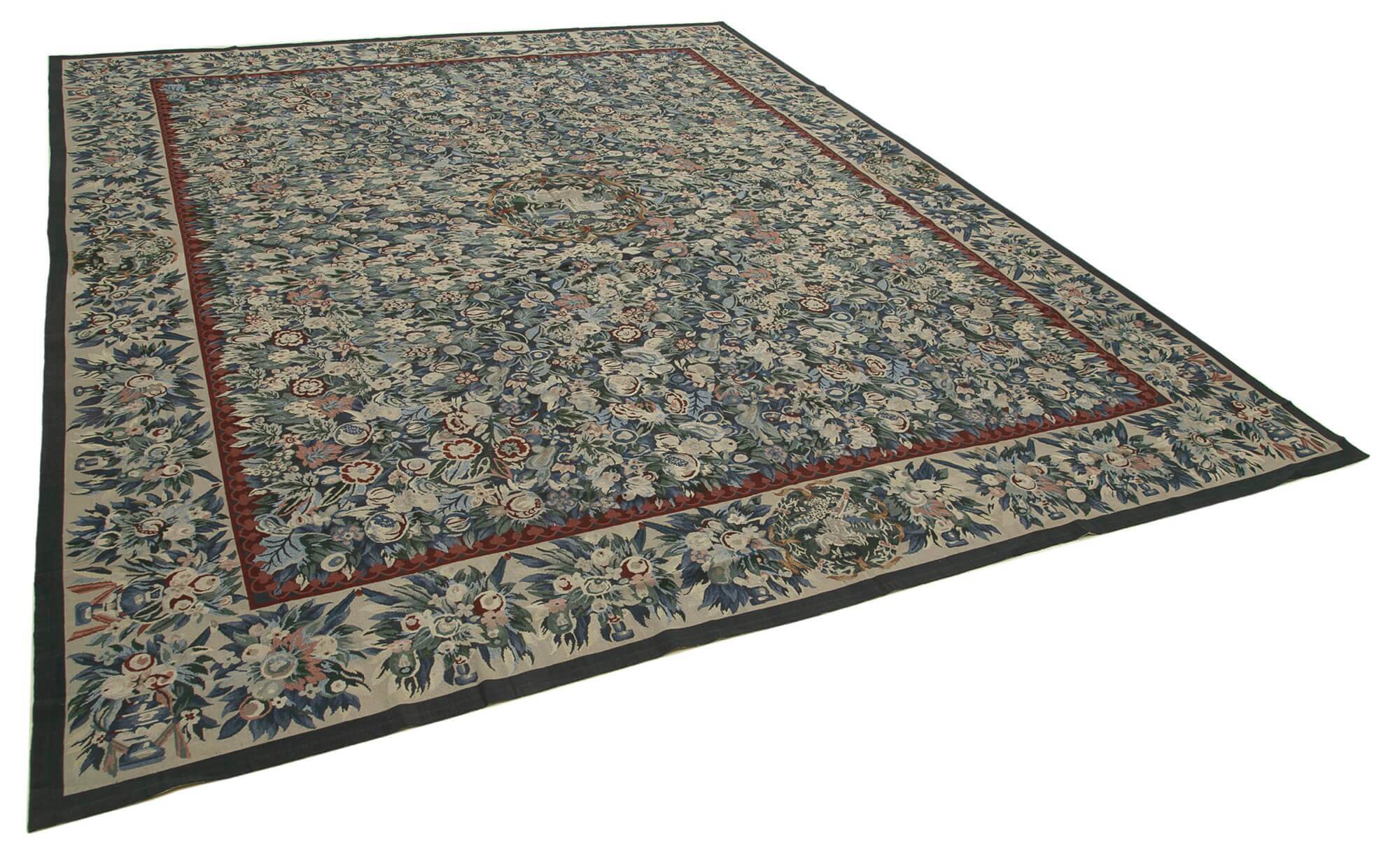 Handmade Vintage Flatweave Needlepoint Kilim 363 cm x 446 cm