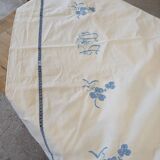 Antique linen/mixed sheet with embroidery