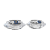 Pair of candlesticks "Hvidovre" in crystal - Royal Copenhagen
