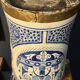 Vintage blue and white Chinese umbrella stand – 20th century H45cm