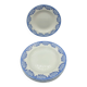 6 antique plates Sarreguemines Digoin Model CAPRI blue