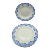 6 antique plates Sarreguemines Digoin Model CAPRI blue