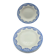 6 antique plates Sarreguemines Digoin Model CAPRI blue