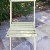 Two folding garden chairs