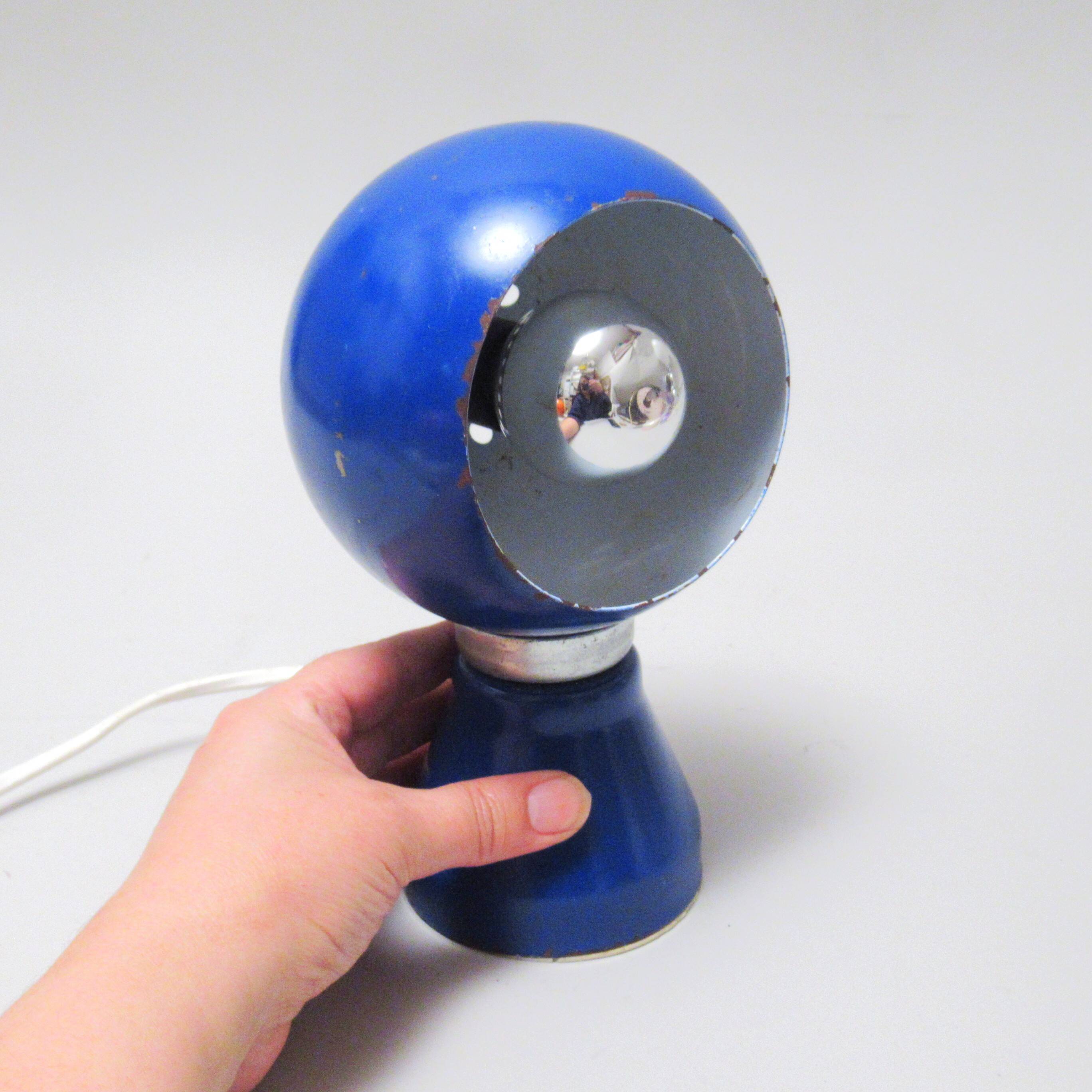 Blue ball lamp Piero de Martini Reggiani 1968