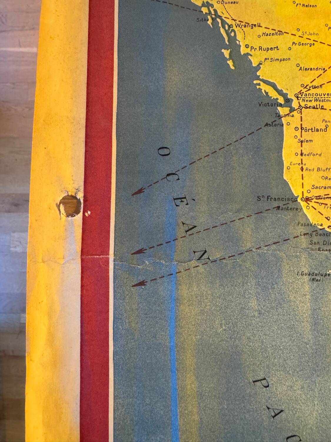 Air France Postal Air Network Map from 1948