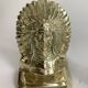 Indian chief bookends in solid gilded brass, 1970
