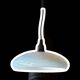 Vintage upcycled light blue opaline pendant light