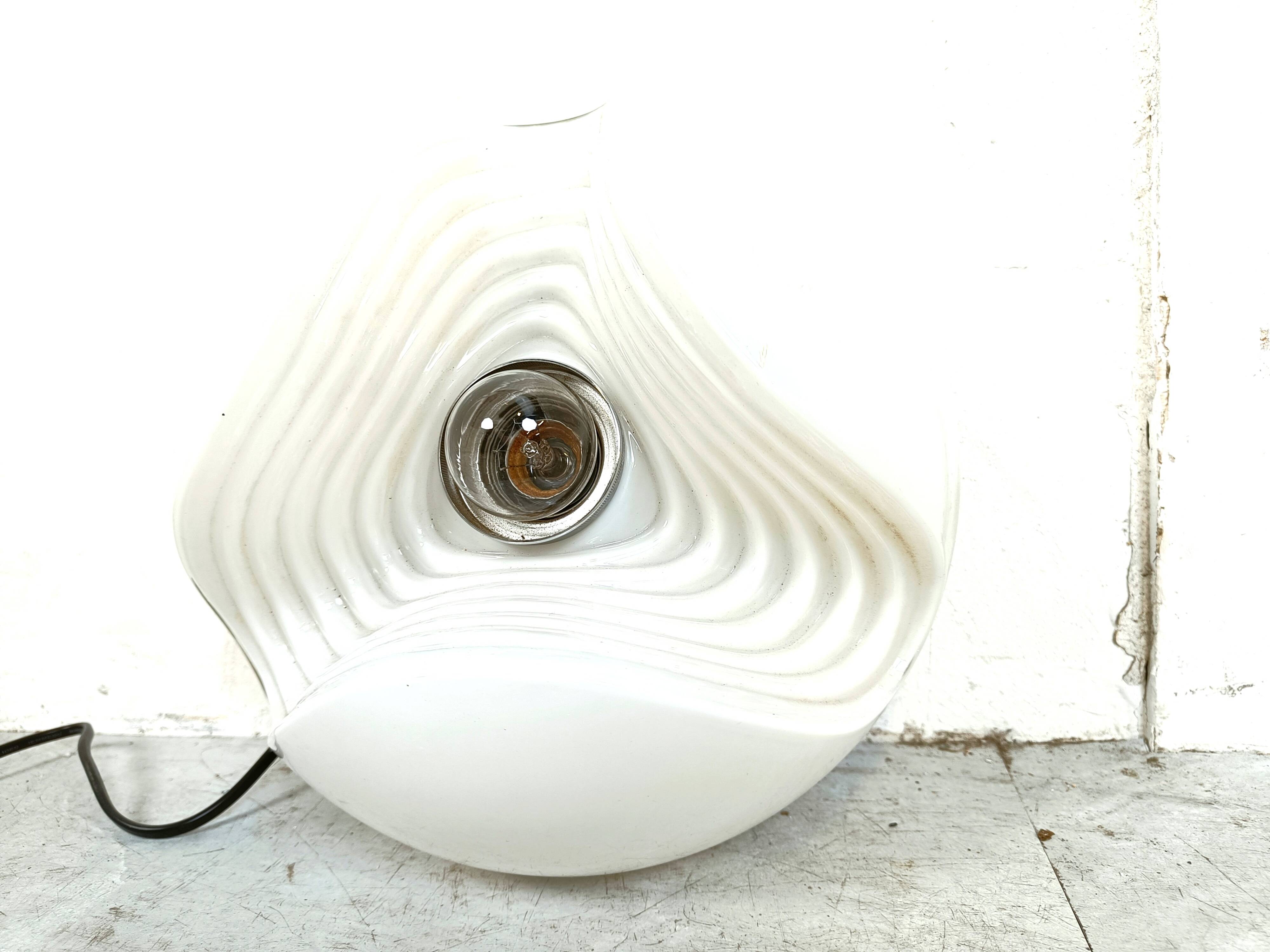 Glass wall light by Peil and Putzler, 1980s