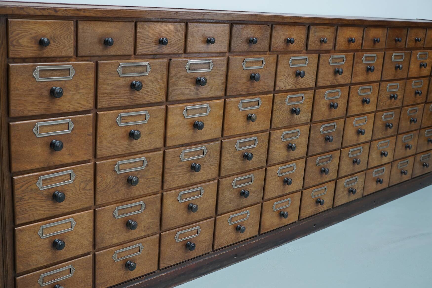Antique Large German Oak Apothecary / Pharmacy Cabinet, 1920/1930s
