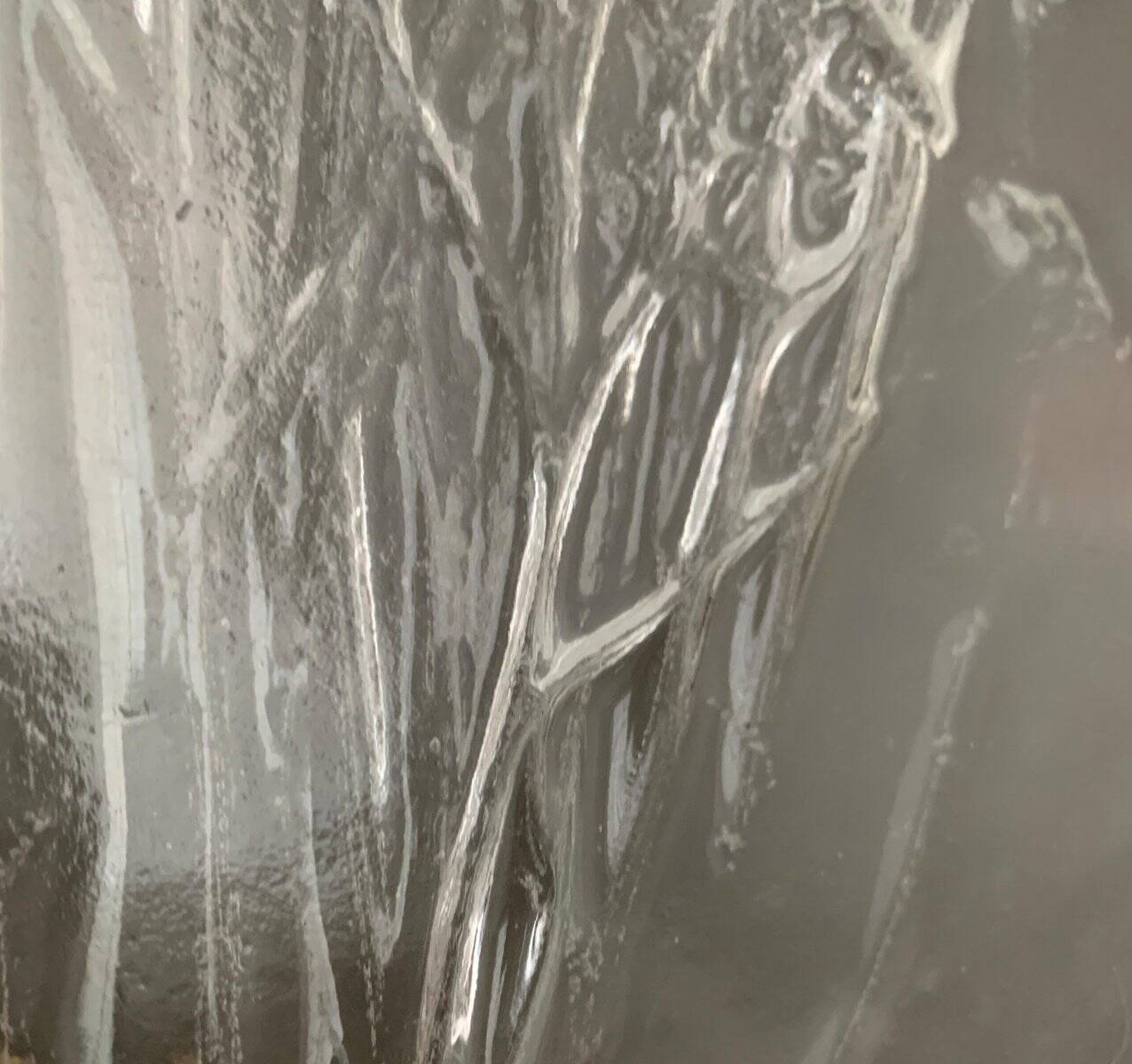 Large Finnish Glass Plate from the Mid-Century by Kaija Aarikka for Humppila