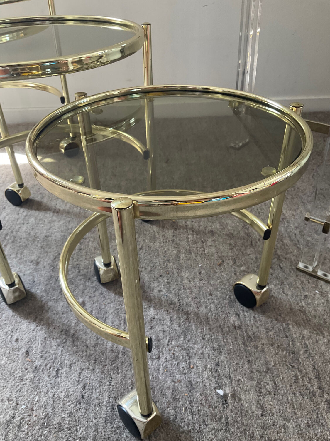 Series of 3 vintage nesting tables from the 70s-80s