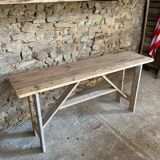 Table / console clear raw wood