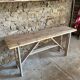 Table / console clear raw wood