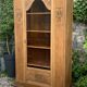 Armoire parisienne vitrée art déco bois brut 1930