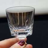 10 verres a pied a digestif en cristal cristallin de portieux taillé