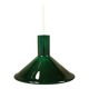 Green glass hanging lamp in double layer glass. Designed by Michael Bang for Holmegaard Denmark 1972