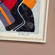 Lithographie en couleur originale suédoise – “Composition” par Bo Thorén – Signée – Vintage et encadrée