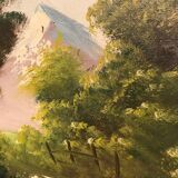 Huile sur toile expressionniste, XXeme siècle