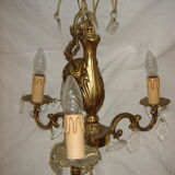 Baroque chandelier in bronze and tassels