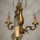 Lustre baroque en bronze et pampilles