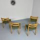 Set of 4 beech chairs designed by Niels Otto Møller, solid vintage beech