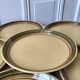 Set of 6 flat plates in vintage stoneware 70s