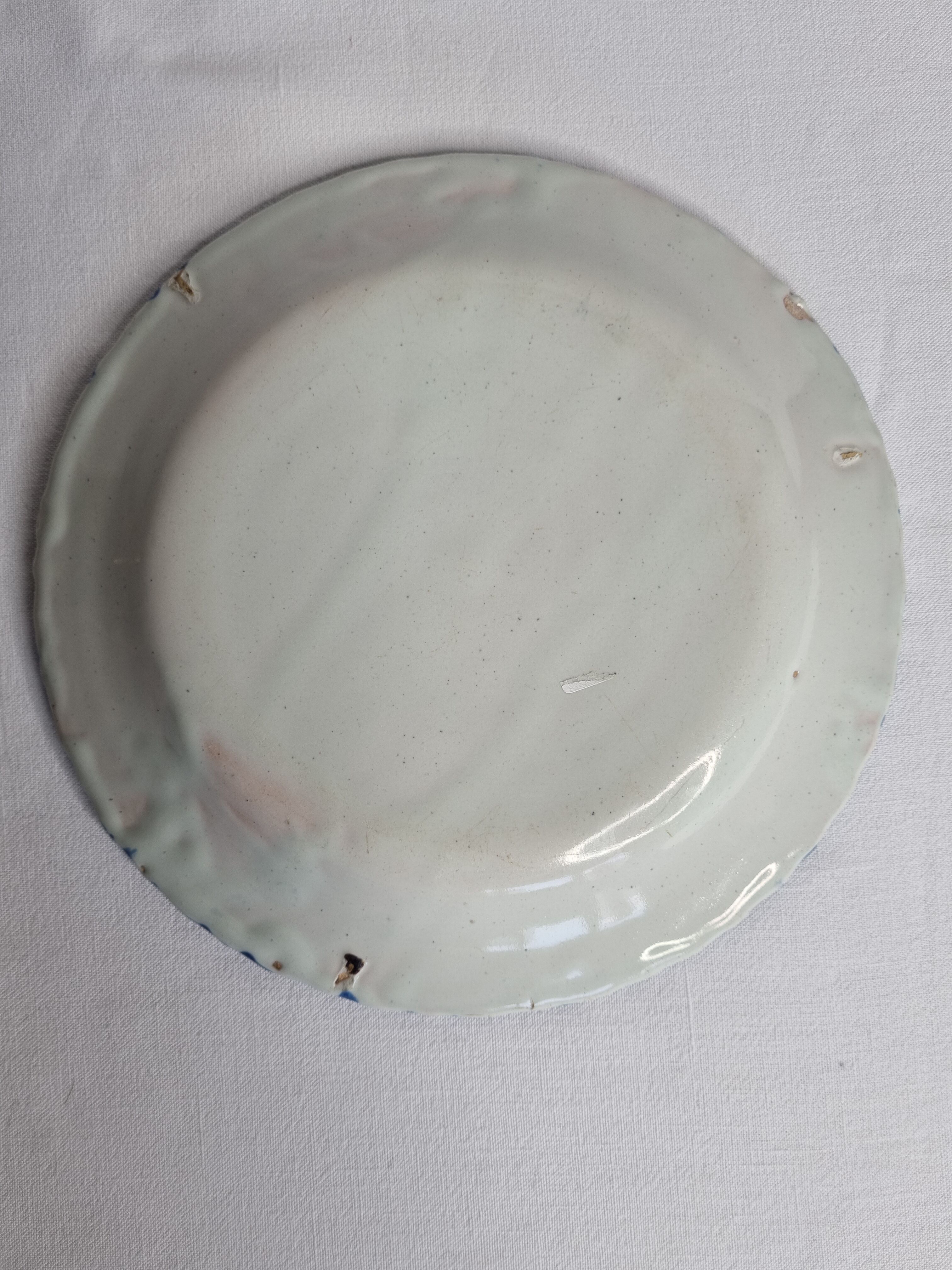 Ancient eastern earthenware plate, St. Clement, Lunéville, 19th
