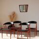 Set of 4 Johannes Andersen Scandinavian teak armchairs, 1960s