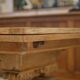 Large sculptural oak table from the 1950s.