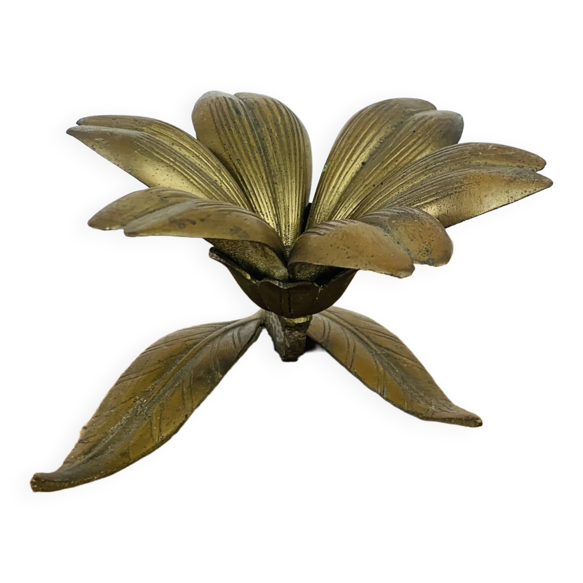Brass flower ashtrays petals