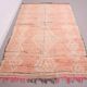 Tapis marocain vintage en laine rose