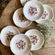 Set of 8 vintage flat plates model Liserons roses de Gien