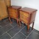 Pair of Louis XV style bedside tables in cherry wood