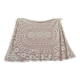 vintage rectangular beige crochet tablecloth