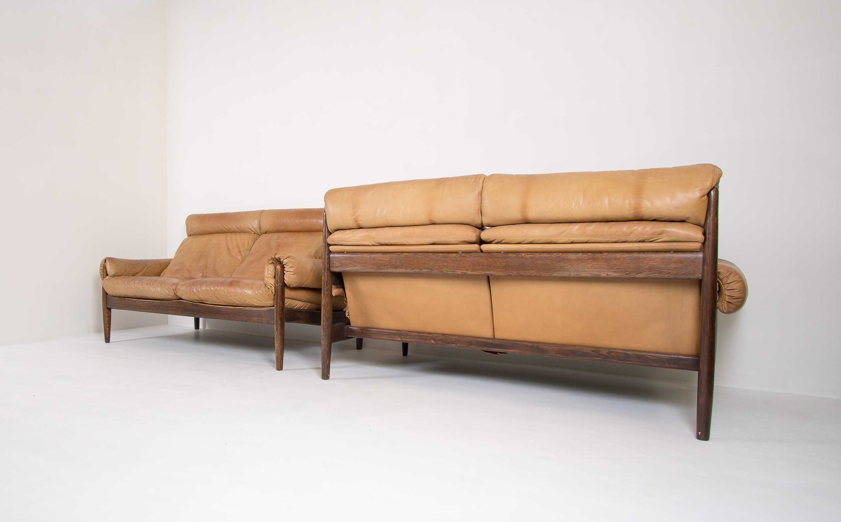 Leather living room set by Durlet