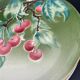 Lunéville cherry plates with golden edges