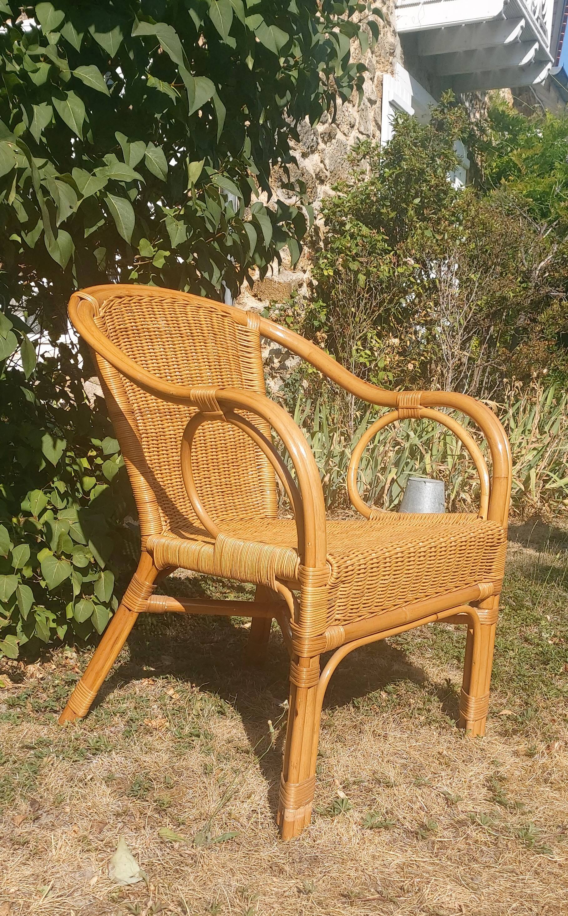 Rattan armchair