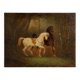 Oil painting from the early 19th century featuring two horses, circa 1820–1840.