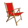Red vintage camping chair