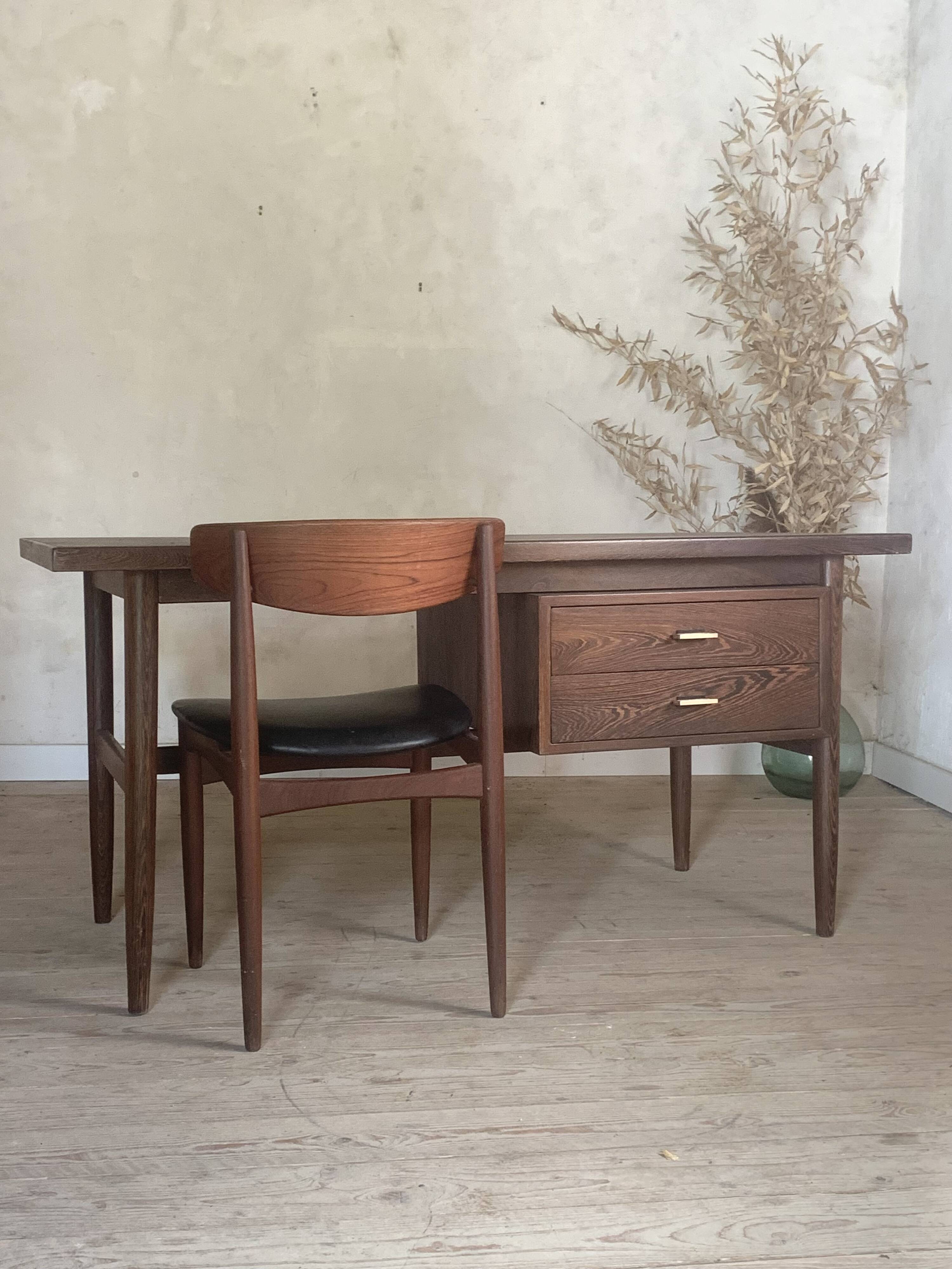 Bureau ministre en wengé vintage