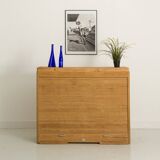 Vintage curtain furniture in light oak