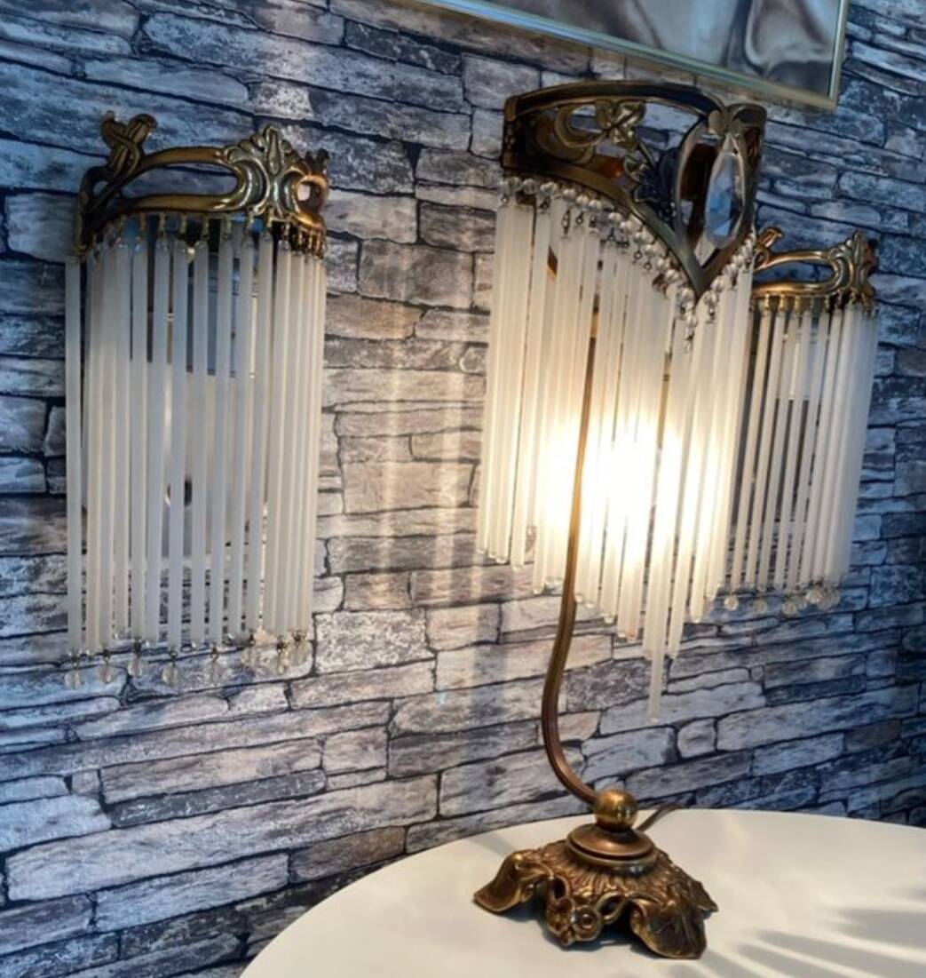 Lamp and wall light in the style of Guimard