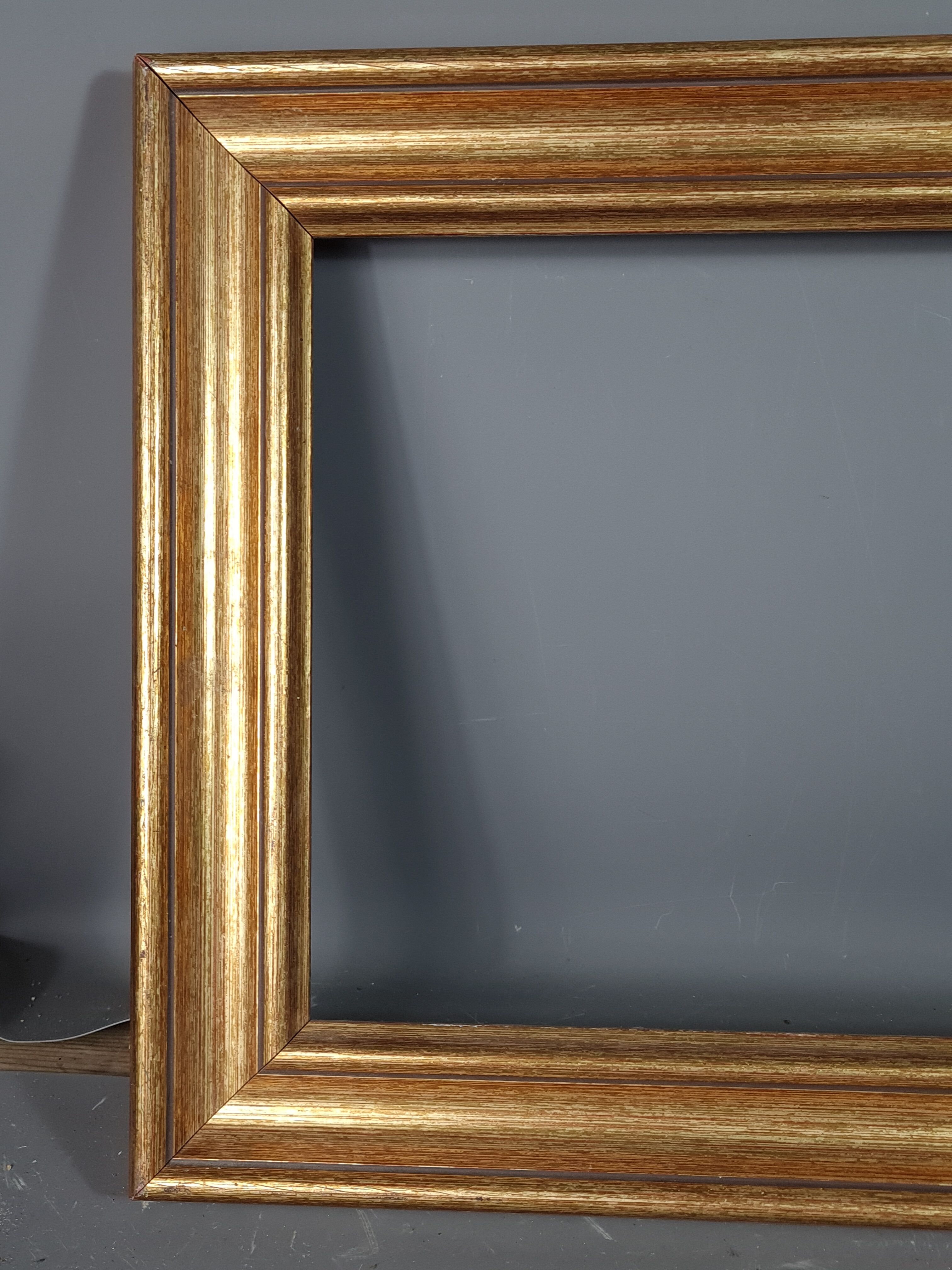 Gilded wooden frame with sheet 56x37 cm, foliage 46.6x27.6 cm beautiful occasion SB