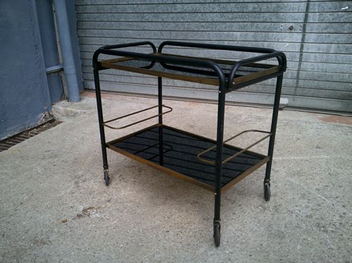 Vintage wheeled bar