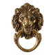 Lion Head Door Knocker in Solid Brass, Antique Door Handle