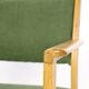 Fauteuil en chêne et velours années 60